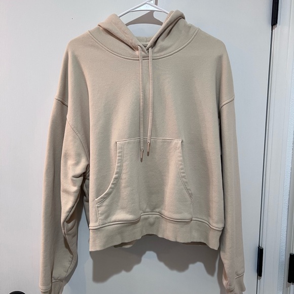 Fleo Tops - Fleo Beige Cropped Hoodie